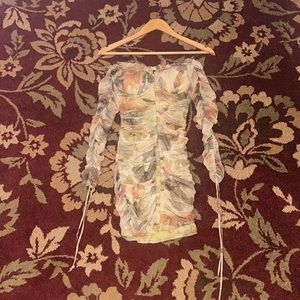 Akira ruched off the shoulder dress